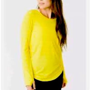 ZYIA Yellow Subtle Stripe Long Sleeve - XS